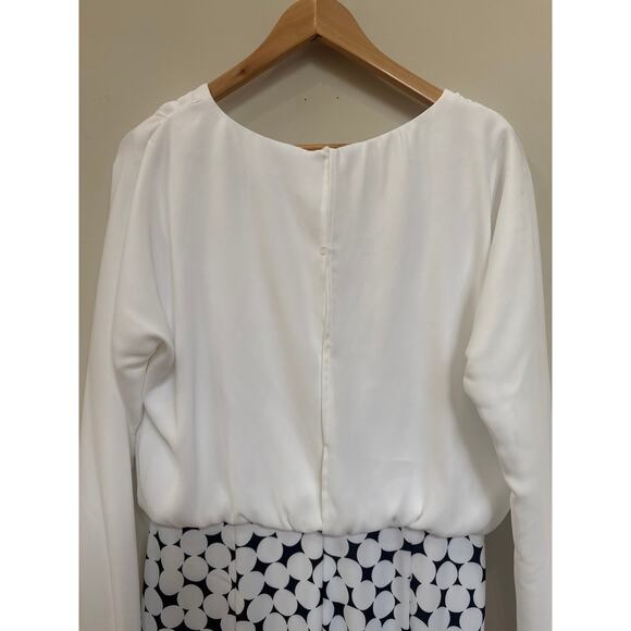 Tadashi Shoji - Elion Degreade Dot Gown Size 12 V Neck Formal Evening Designer - Picture 6 of 7